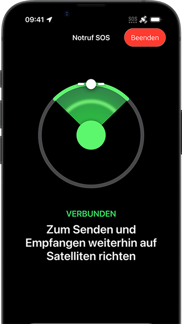 Nachrichten über Satellit wird verwendet