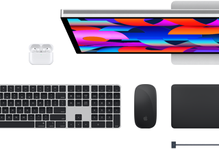 Mac Zubehör: AirPods, Studio Display, Magic Keyboard, Magic Mouse, Magic Trackpad, MagSafe Ladekabel